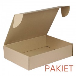 Pudło fasonowe 180x140x110 z klapką- pakiet - 3 warstwy - SZARE