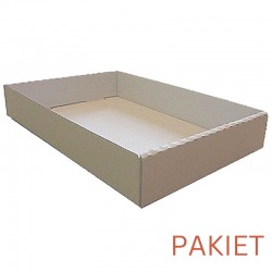Pudełko fasonowe tacka 430x300x60 - pakiet - 3 warstwy - SZARE