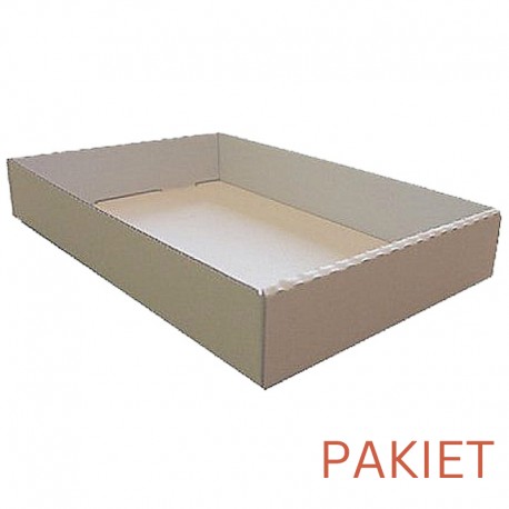 Pudełko fasonowe tacka 430x300x60 - pakiet - 3 warstwy - SZARE