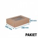 Pudełko fasonowe z okienkiem 280x200x60 - pakiet - 3 warstwy - SZARE