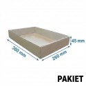 Pudełko fasonowe tacka 360x260x45 - pakiet - 3 warstwy - SZARE