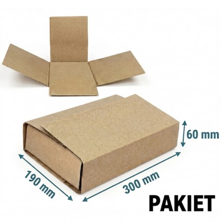 Pudło fasonowe 300x190x60 MULTIMAIL - pakiet - 3 warstwy