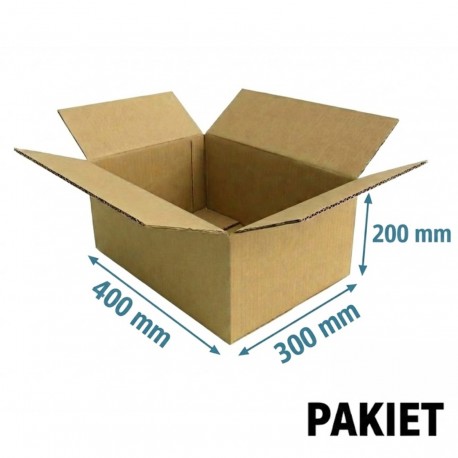 Pudło klapowe 400x300x200 - pakiet