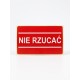 naklejka na opakowanie - BIE RZUCAĆ
