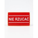 Naklejka na opakowanie - NIE RZUCAĆ