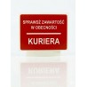 Naklejka na opakowanie- SPRAWDŹ ZAWARTOŚĆ W OBECNOŚCI KURIERA